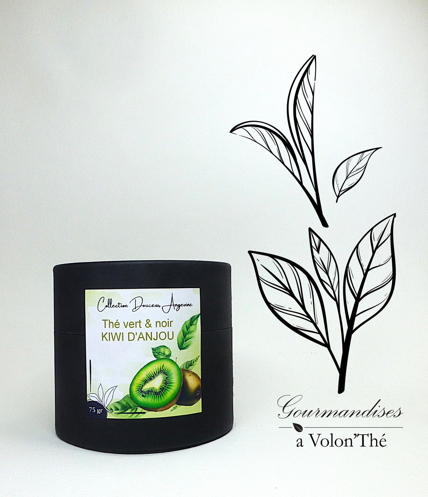 DA05- Thé vert et noir au Kiwi d'Anjou Collection DOUCEUR ANGEVINE®