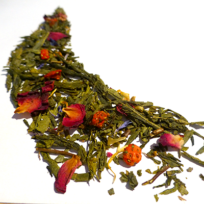 45- THÉ VERT FRAISE ROSE