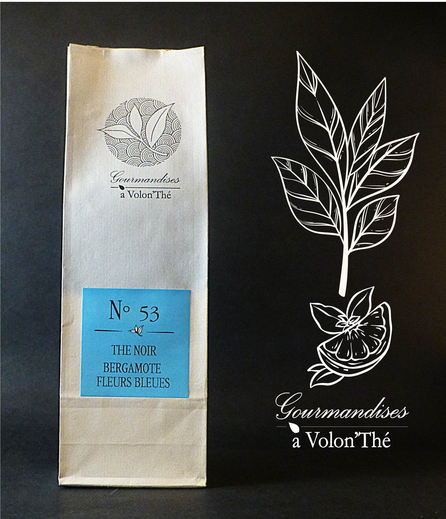 53- THÉ NOIR BERGAMOTE FLEURS BLEUES