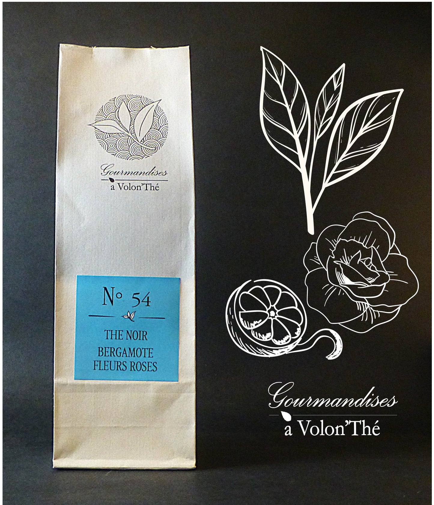 54- THÉ NOIR BERGAMOTE FLEURS ROSES