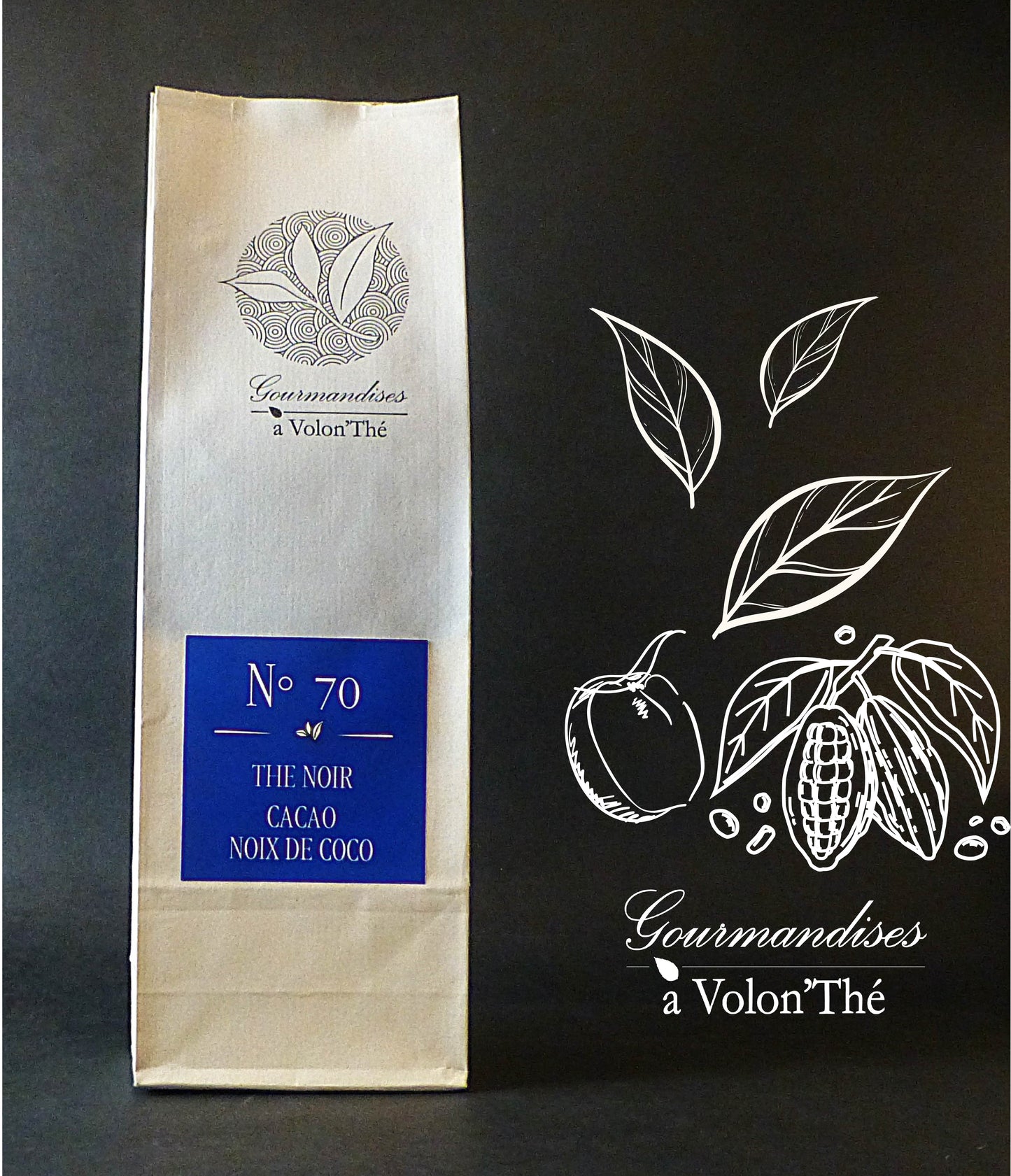 70- THÉ NOIR CACAO NOIX DE COCO