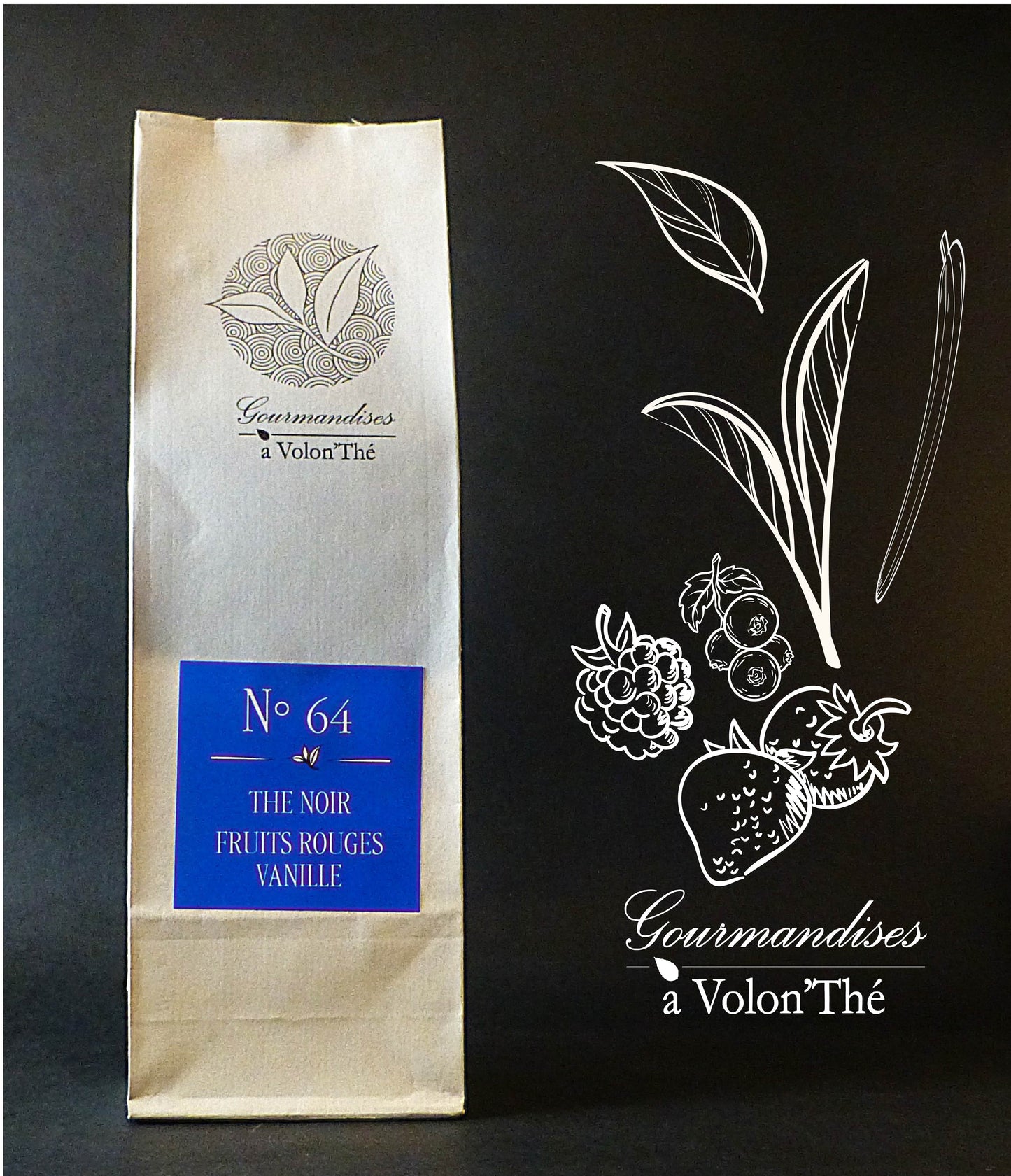64- THÉ NOIR FRUITS ROUGES VANILLE