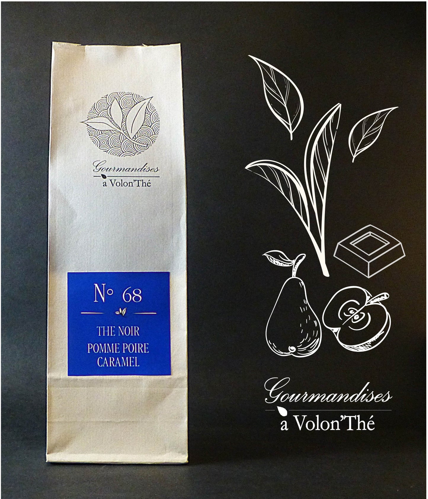 68- THÉ NOIR POMME POIRE CARAMEL