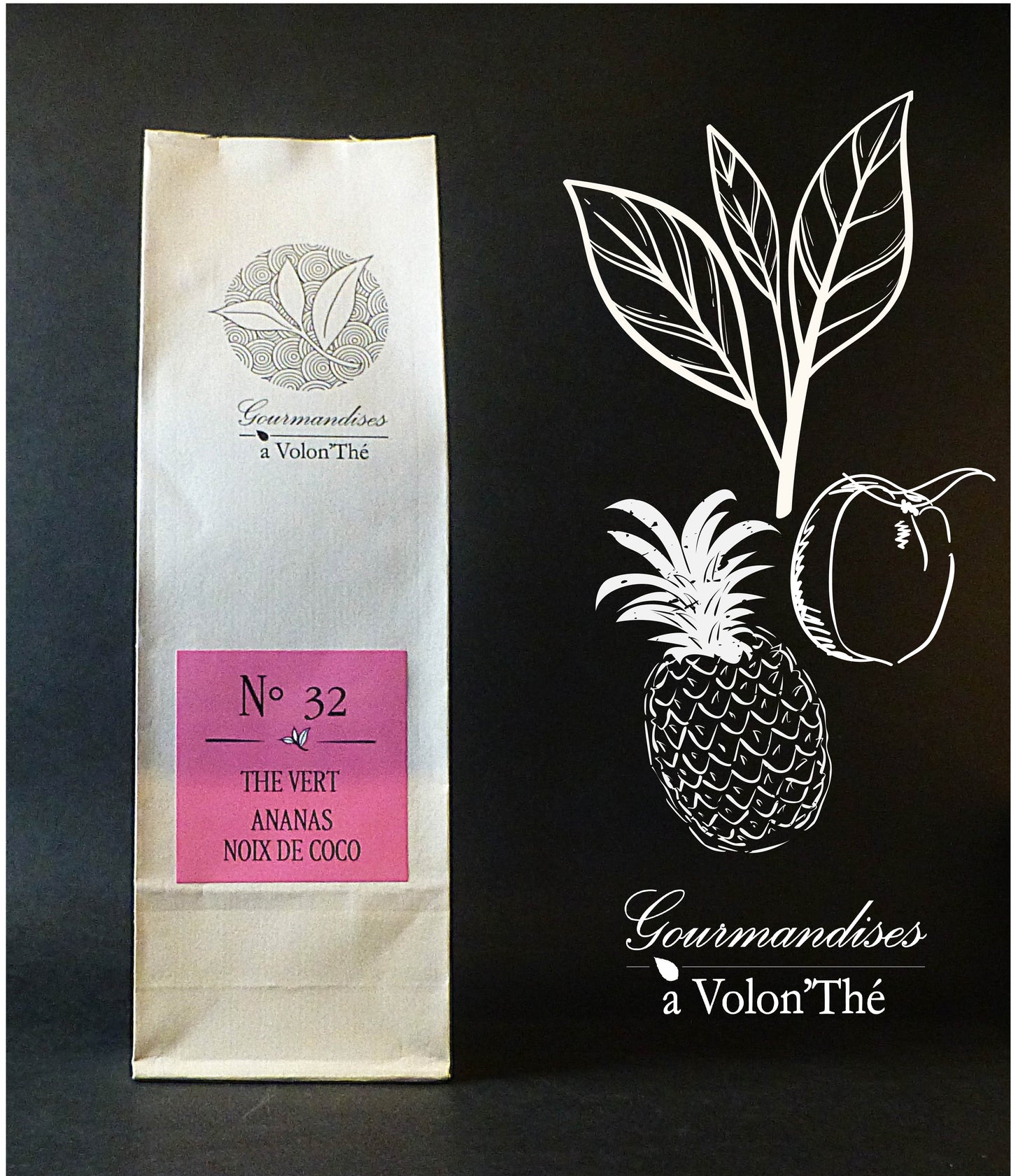 32- THÉ VERT ANANAS NOIX DE COCO