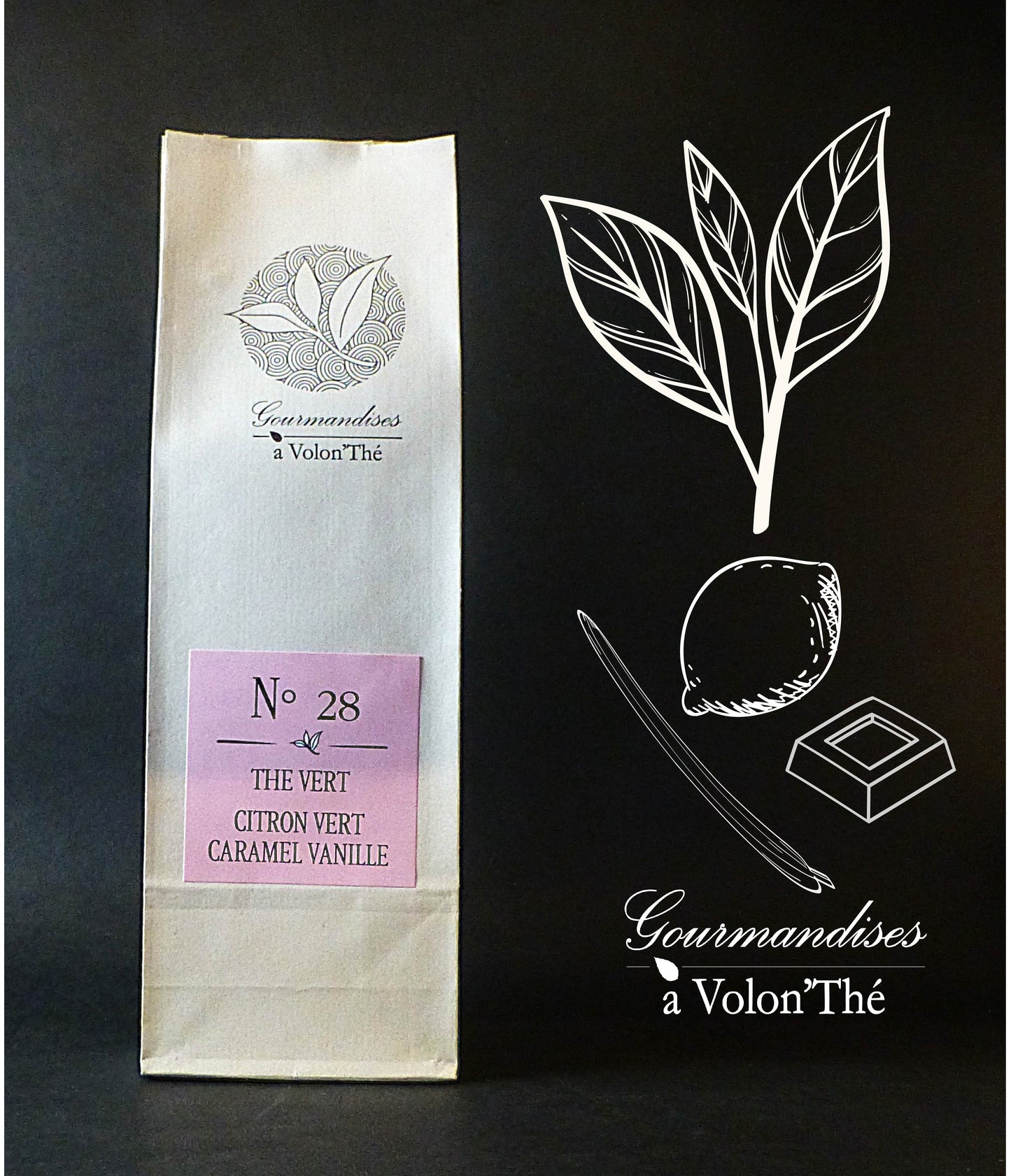 28- THÉ VERT CITRON CARAMEL VANILLE