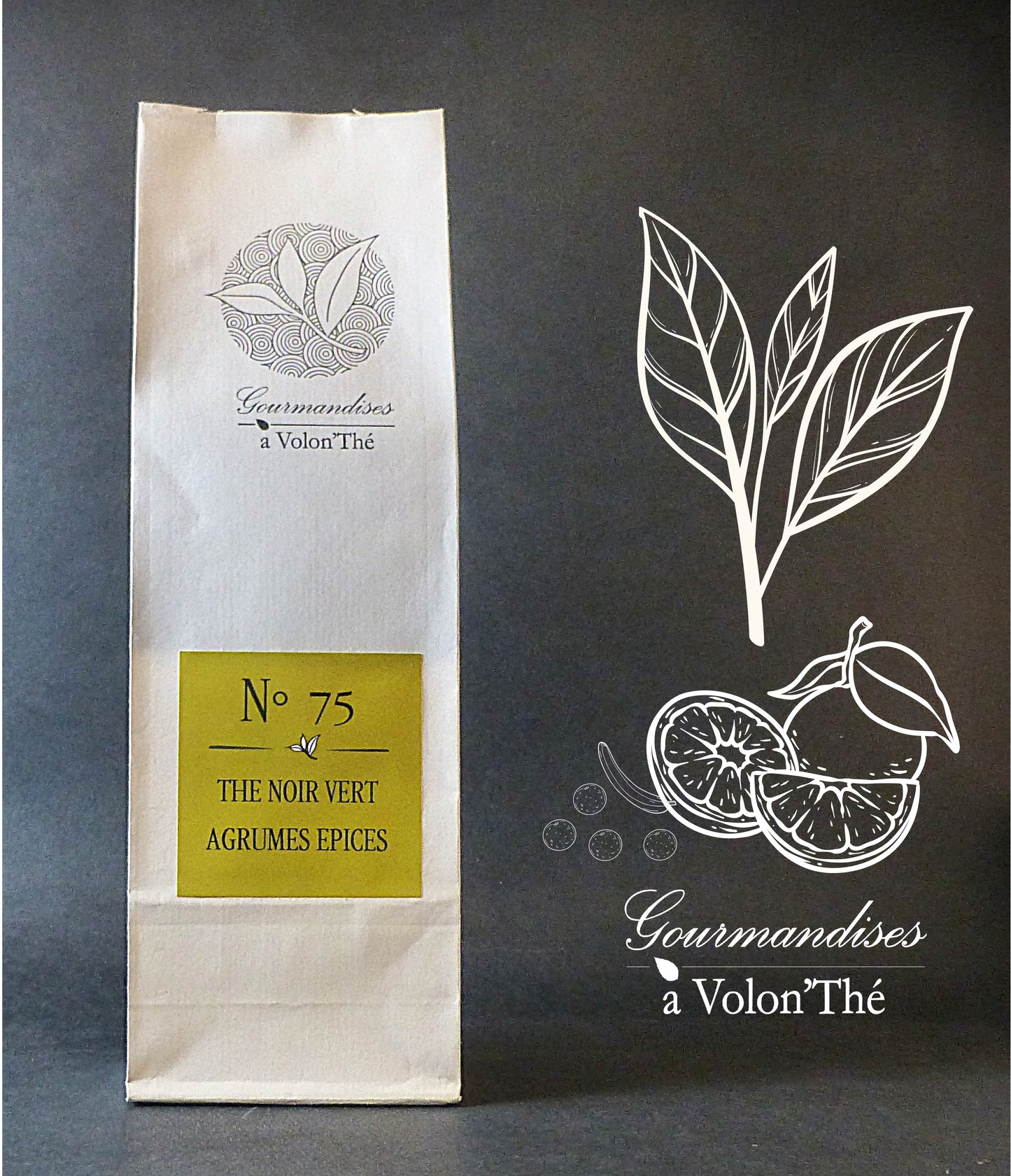75- THÉ NOIR ET VERT AGRUMES EPICES