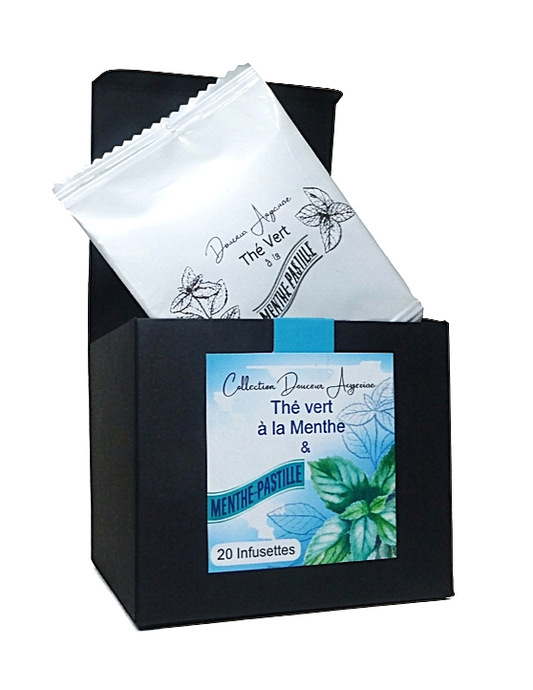 DA08- INFUSETTES Thé vert à la Menthe & Menthe-Pastille® Collection DOUCEUR ANGEVINE®