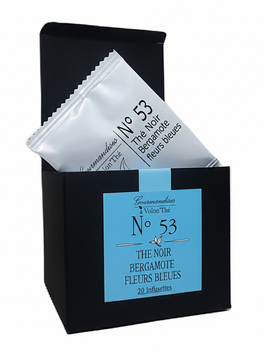 53- INFUSETTES THÉ NOIR BERGAMOTE FLEURS BLEUES