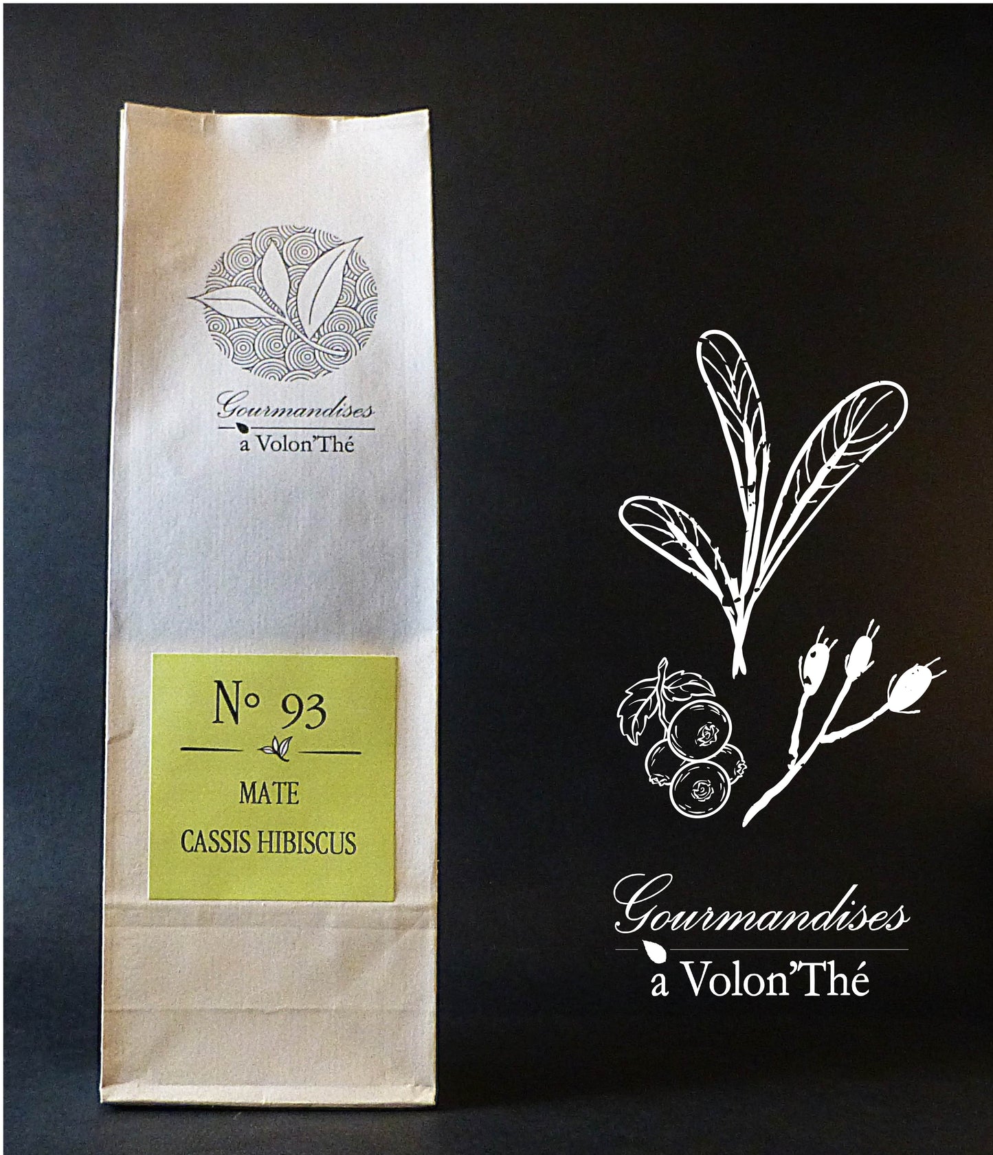 93- MATE VERT CASSIS HIBISCUS