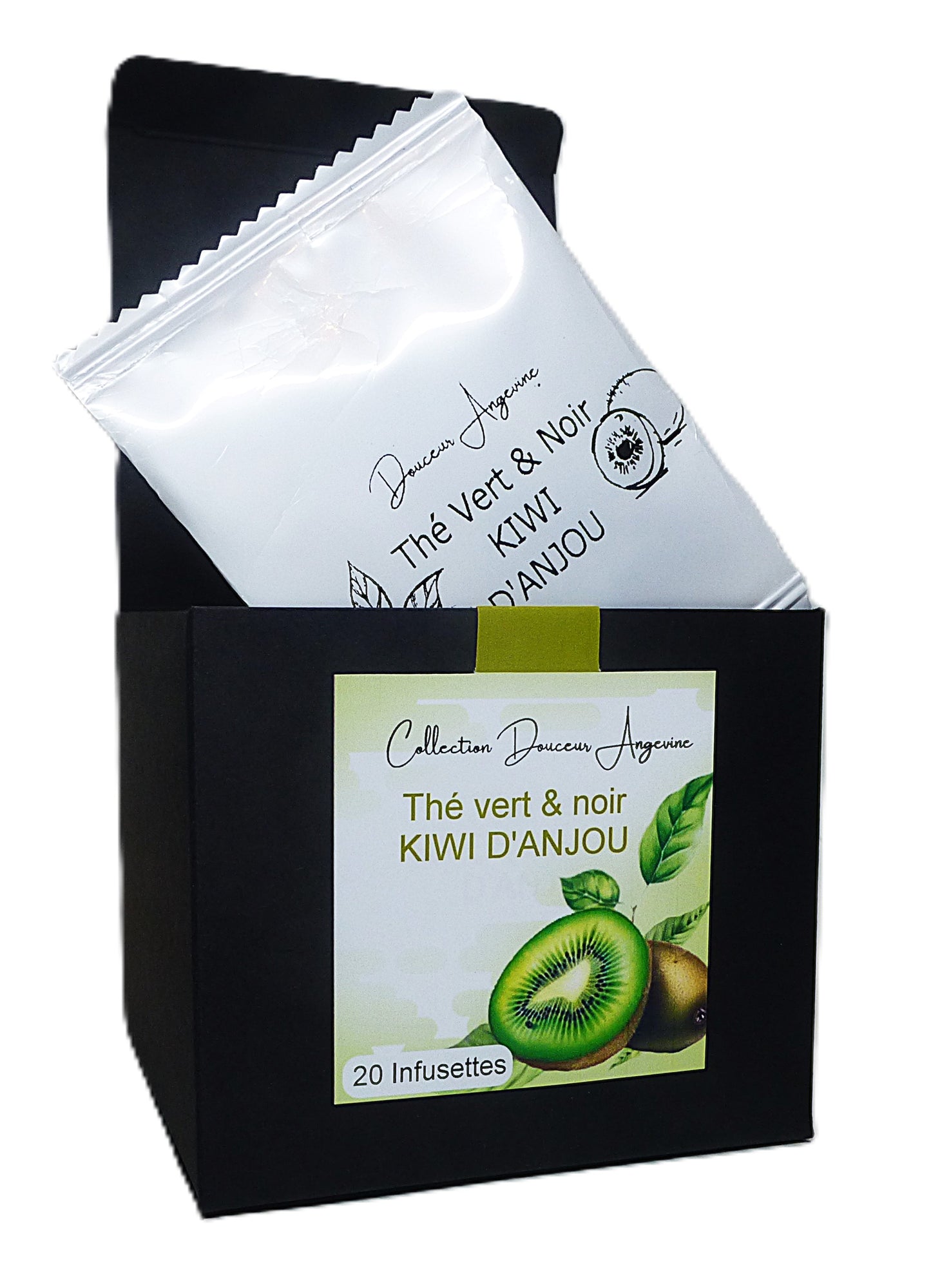 DA05- Thé vert et noir au Kiwi d'Anjou Collection DOUCEUR ANGEVINE®