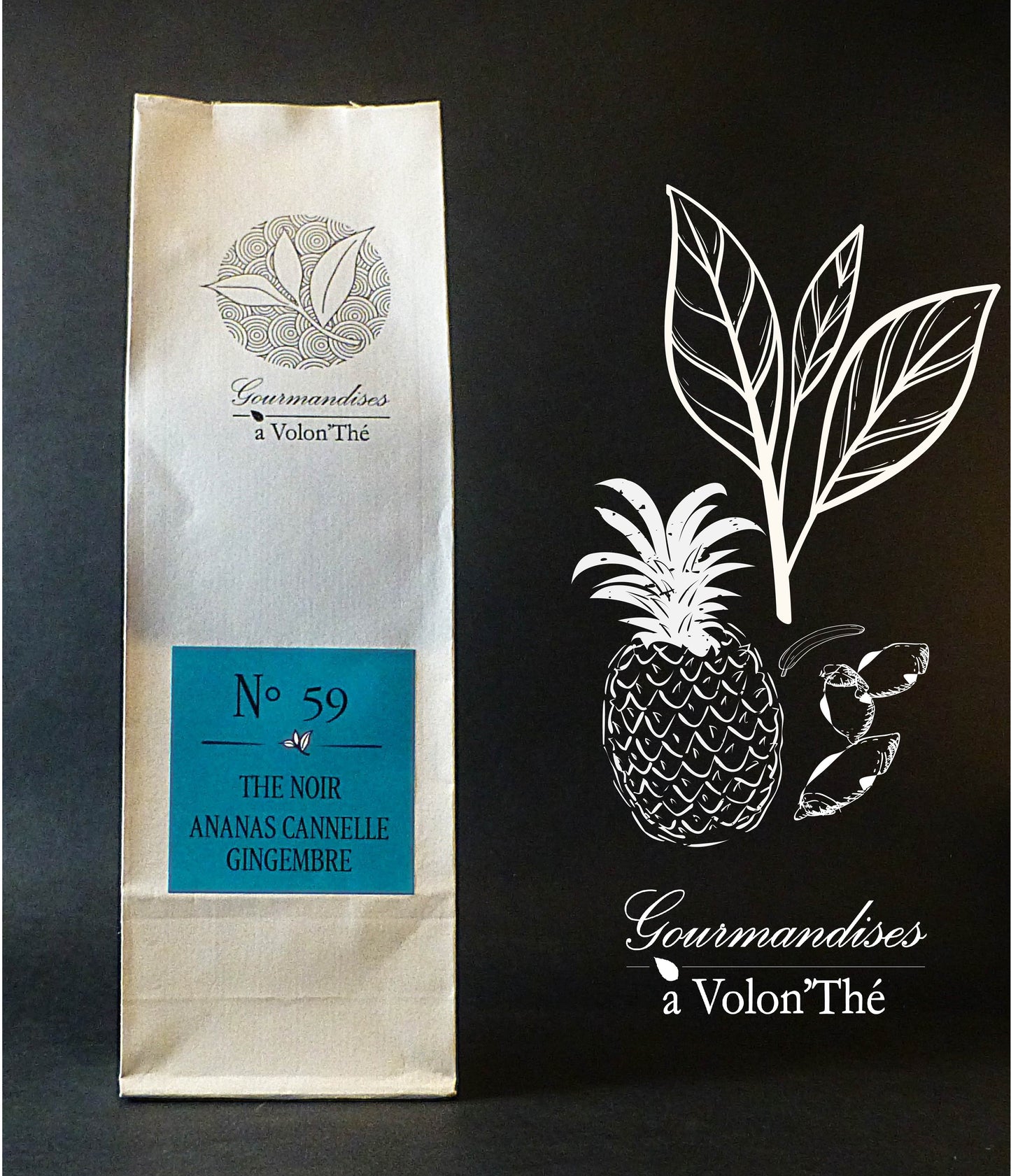 59- THÉ NOIR ANANAS CANNELLE GINGEMBRE