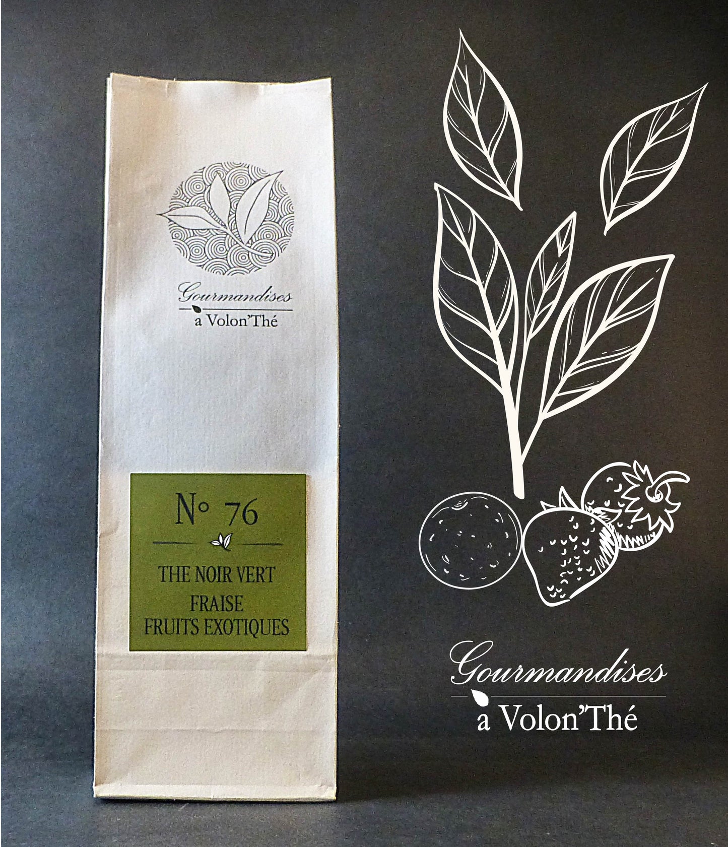 76- THÉ NOIR ET VERT FRAISE FRUITS EXOTIQUES