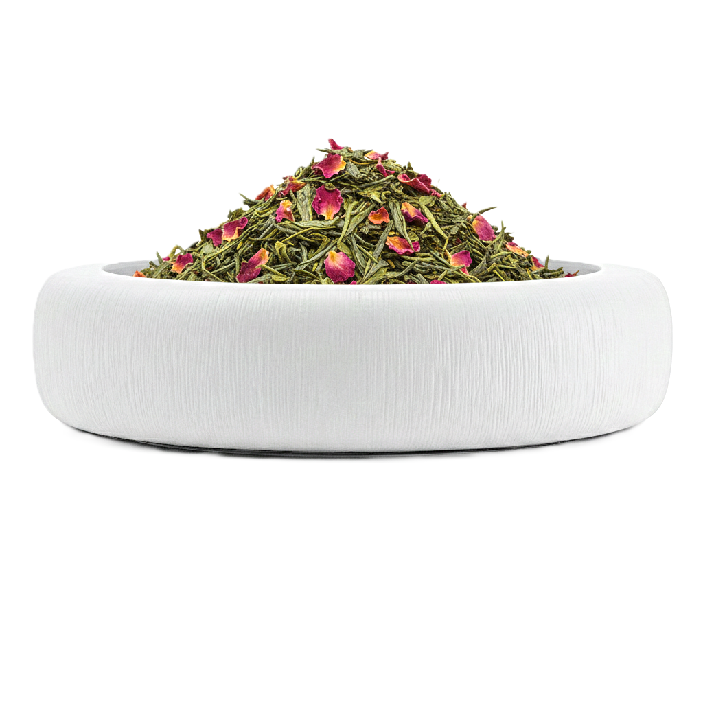 35- THÉ VERT CERISE ROSE