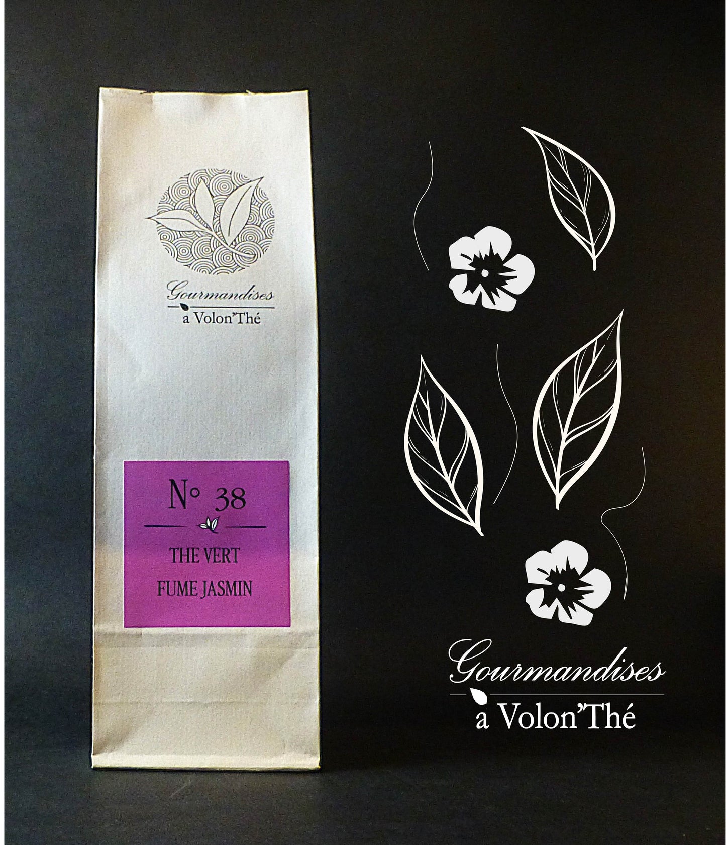38- THÉ VERT NOIR FUME JASMIN